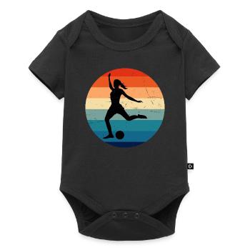 Football Football Playing Soccer Women Men - Baby Premium short-sleeve bodysuit - black - Front