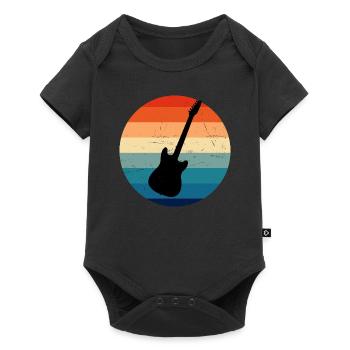 Herren Damen electronic guitar akustische gitarre - Baby Premium Kurzarmbody - Schwarz - Vorne
