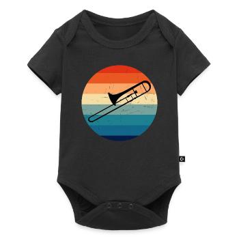Trombone Blechbläser Damen Jazz Posaunist - Baby Premium Kurzarmbody - Schwarz - Vorne