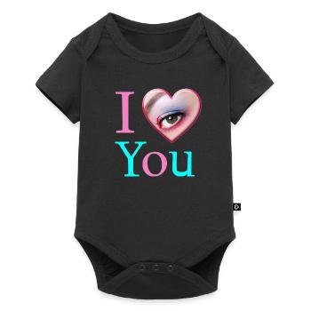 Ich liebe dich - Baby Premium Kurzarmbody - Schwarz - Vorne