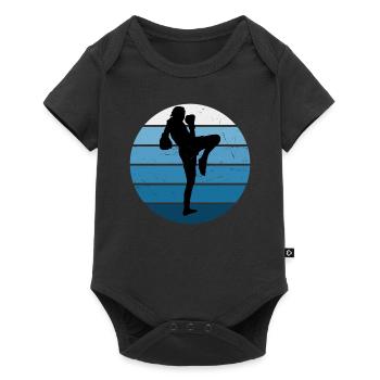 Muay Thai Thai Boxer Thai Boxing Thai Boxing Men - Baby Premium short-sleeve bodysuit - black - Front