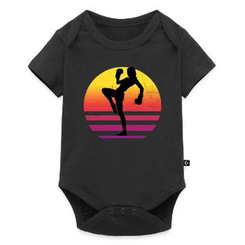 Kickboxing Hommes Kickboxing Femmes Boxe Kickboxer - Body à manches courtes Premium Bébé - noir - Devant