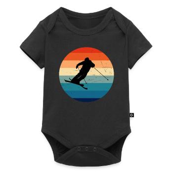 Ski Freestyle Ski Jumping Freestyle Ski Herren - Baby Premium Kurzarmbody - Schwarz - Vorne