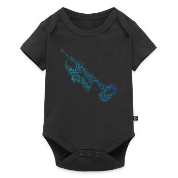 Trumpet Player Trumpet Trumpeter Women Jazz Tromp - Baby Premium short-sleeve bodysuit - black - Front