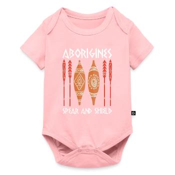 Aboriginal Spear Shield - Baby Premium short-sleeve bodysuit - rose - Front