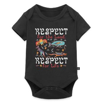 Respect for the Land, Respect for Life - Baby Premium short-sleeve bodysuit - black - Front
