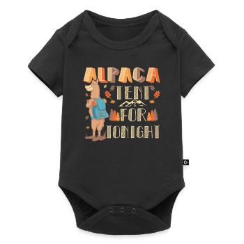 alpaca tent for tonight! - Baby Premium short-sleeve bodysuit - black - Front