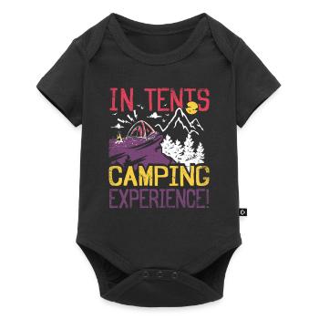 In tents camping experience! - Baby Premium short-sleeve bodysuit - black - Front