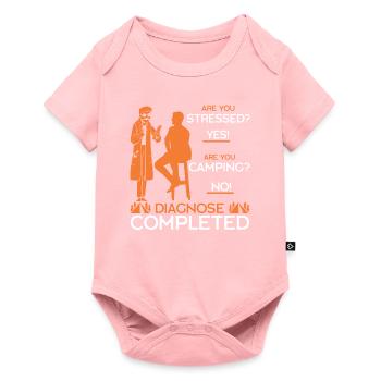 Stress Camping - Baby Premium short-sleeve bodysuit - rose - Front