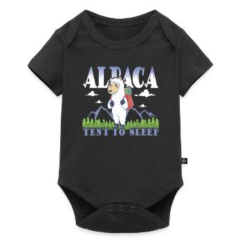 alpaca tent to sleep - Baby Premium short-sleeve bodysuit - black - Front