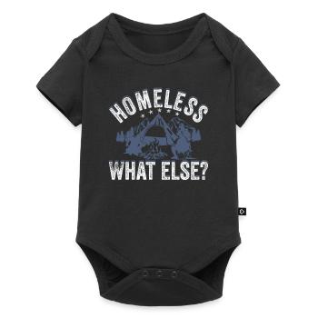 homeless What else? - Baby Premium short-sleeve bodysuit - black - Front