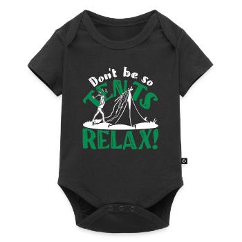 Don't be so tents Relax! - Baby Premium short-sleeve bodysuit - black - Front