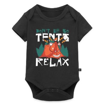 Don't be so tents Relax! - Baby Premium short-sleeve bodysuit - black - Front