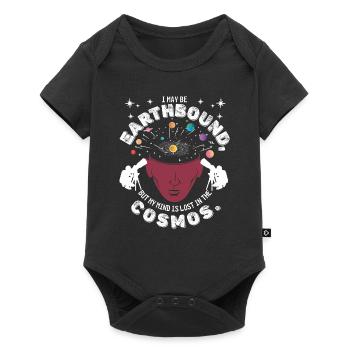 be earthbound, but my mind is lost in the cosmos. - Baby Premium short-sleeve bodysuit - black - Front
