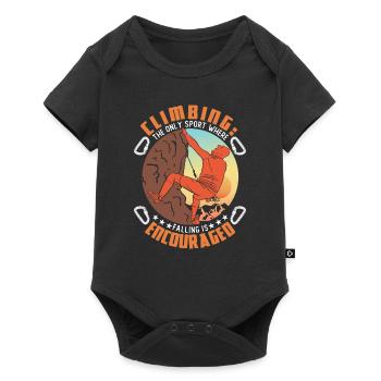 The only sport where falling is encouraged - Baby Premium short-sleeve bodysuit - black - Front