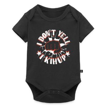 I don't yell I Kihup - Baby Premium short-sleeve bodysuit - black - Front