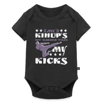 my Kihup's hit harder than my kicks - Baby Premium short-sleeve bodysuit - black - Front
