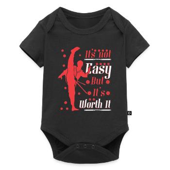 It's not easy But it's worth it - Baby Premium short-sleeve bodysuit - black - Front
