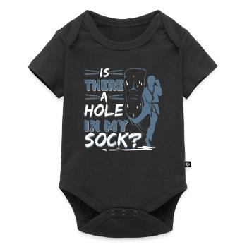 Is there a hole in my sock? - Baby Premium short-sleeve bodysuit - black - Front