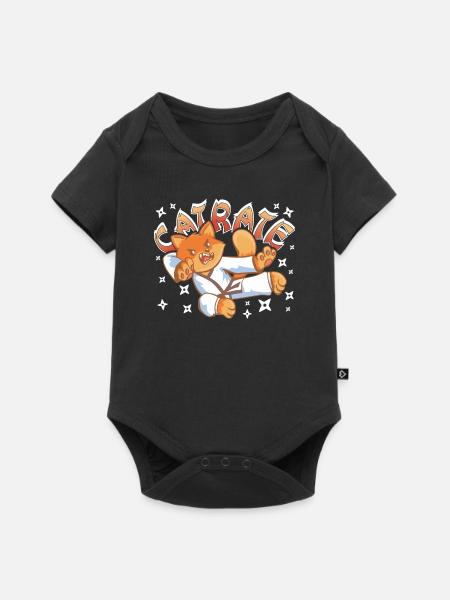 Catrate - Baby Premium Kurzarmbody - Schwarz