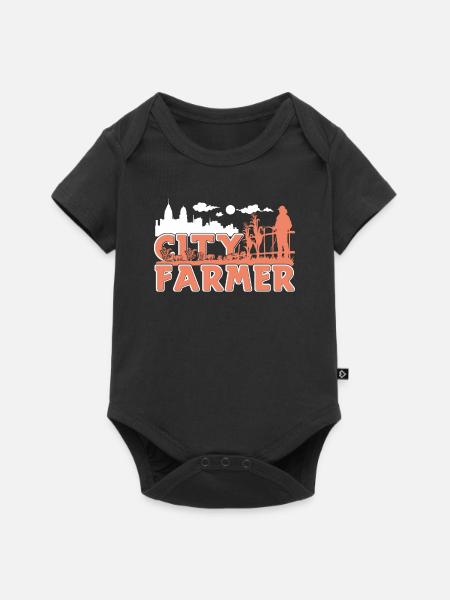 Städtischer Bauer - Baby Premium Kurzarmbody - Schwarz
