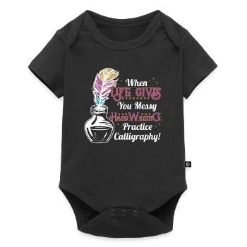vous donne une écriture désordonnée, pratiquez la calligraphie ! - Body à manches courtes Premium Bébé - noir - Devant