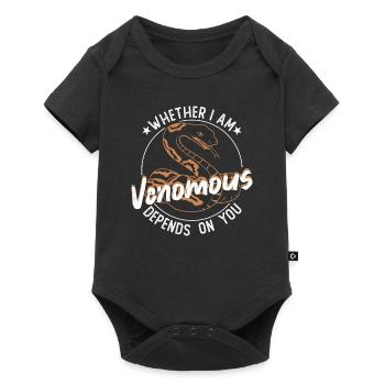Ob ich giftig bin, hängt von dir ab - Baby Premium Kurzarmbody - Schwarz - Vorne
