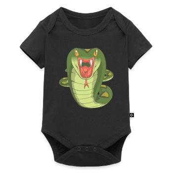 Schlange - Baby Premium Kurzarmbody - Schwarz - Vorne