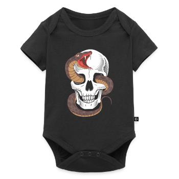 Schlangen - Baby Premium Kurzarmbody - Schwarz - Vorne