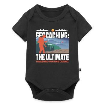 Geocaching: The ultimate treasure-hunting cardio. - Baby Premium short-sleeve bodysuit - black - Front