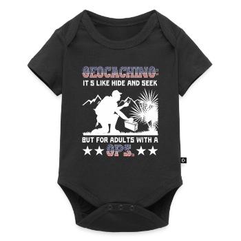 like hide and seek, but for adults with a GPS. - Baby Premium short-sleeve bodysuit - black - Front