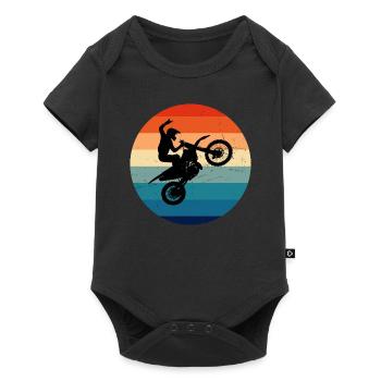 Dirt Biker Motocross Dirt Bike Freestyle Motocross - Body à manches courtes Premium Bébé - noir - Devant