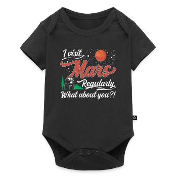 Je visite Mars régulièrement. Et toi?! - Body à manches courtes Premium Bébé - noir - Devant
