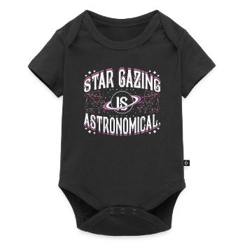 Star gazing is astronomical. - Baby Premium short-sleeve bodysuit - black - Front