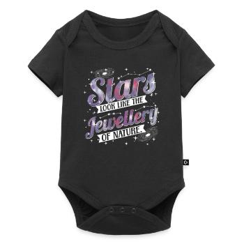 Stars look like the jewellery of nature. - Baby Premium short-sleeve bodysuit - black - Front