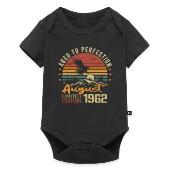 Vintage August 1962 Birthday Gift August 1962 - Baby Premium short-sleeve bodysuit - black - Front