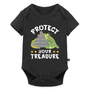 Protect your treasure - Baby Premium short-sleeve bodysuit - black - Front