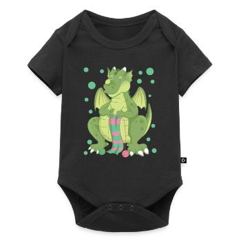 dragon - Baby Premium short-sleeve bodysuit - black - Front