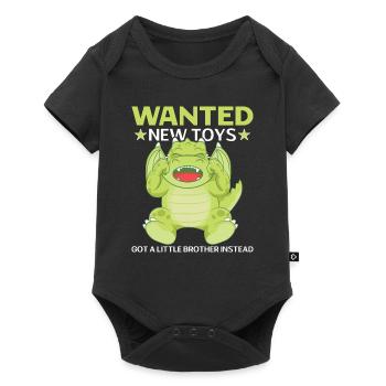 Wanted new toys got a little brother instead - Baby Premium short-sleeve bodysuit - black - Front