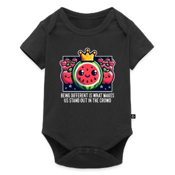 BEING DIFFERENT IS WHAT MAKES US STAND OUT - Baby Premium short-sleeve bodysuit - black - Front