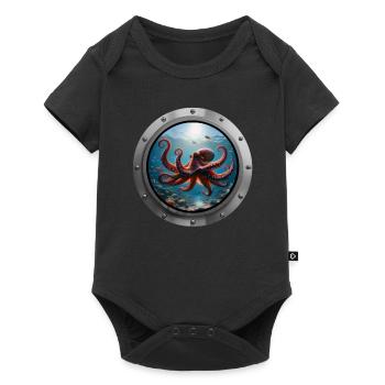 Octopus Animal - Baby Premium short-sleeve bodysuit - black - Front