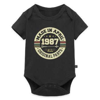 Birthday april 1987 - 38th birthday gift - Baby Premium short-sleeve bodysuit - black - Front