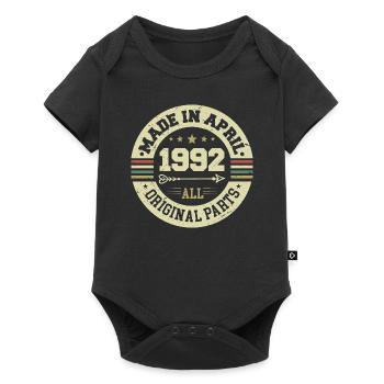 Birthday april 1992 - 33rd birthday gift - Baby Premium short-sleeve bodysuit - black - Front