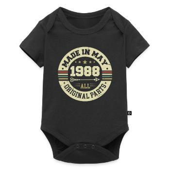 Mai 1988 Anniversaire Mai 1988 Anniversaire Mai 1988 - Body à manches courtes Premium Bébé - noir - Devant