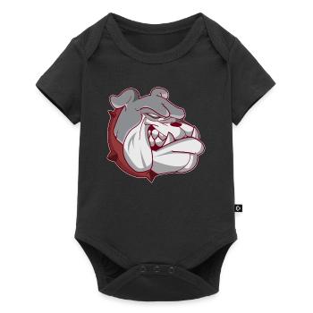 Tête de chien de bouledogue américain - Body à manches courtes Premium Bébé - noir - Devant