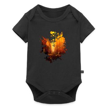 Tache d'automne coloré cadeau forêt Splash automne - Body à manches courtes Premium Bébé - noir - Devant