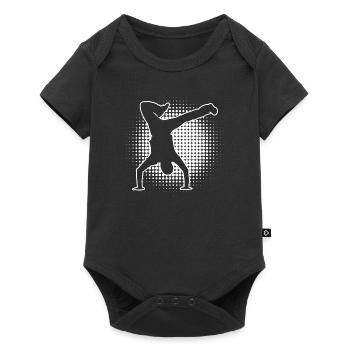 Hip Hop Hiphop Women Men's Bgirl Bboy Breakdance - Baby Premium short-sleeve bodysuit - black - Front