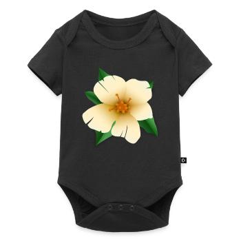 Hibiscus flower - Baby Premium short-sleeve bodysuit - black - Front