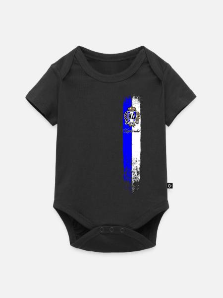 Karlsruhe Motiv Streifen vintage - Baby Premium Kurzarmbody - Schwarz