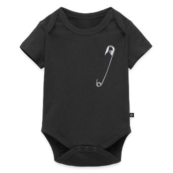 Épingle de sûreté - Body à manches courtes Premium Bébé - noir - Devant